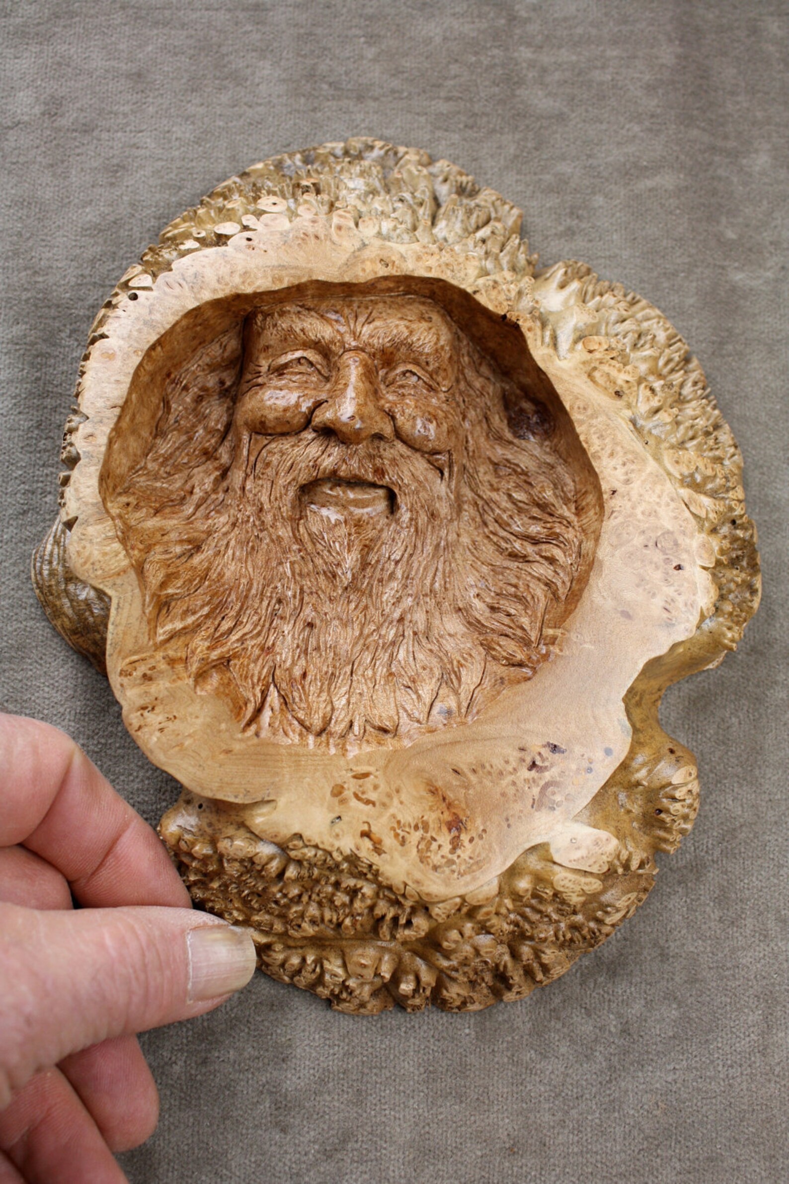 Wood spirit wood carvings Wedding gift gift for Dad rustic Etsy