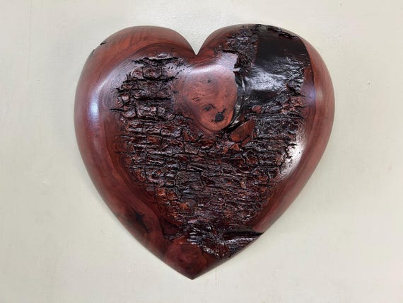 Wood heart wall hanging gift present