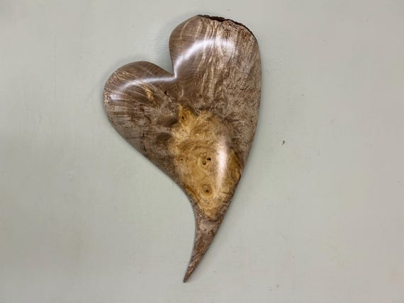 Wood heart wall hanging Anniversary gift present