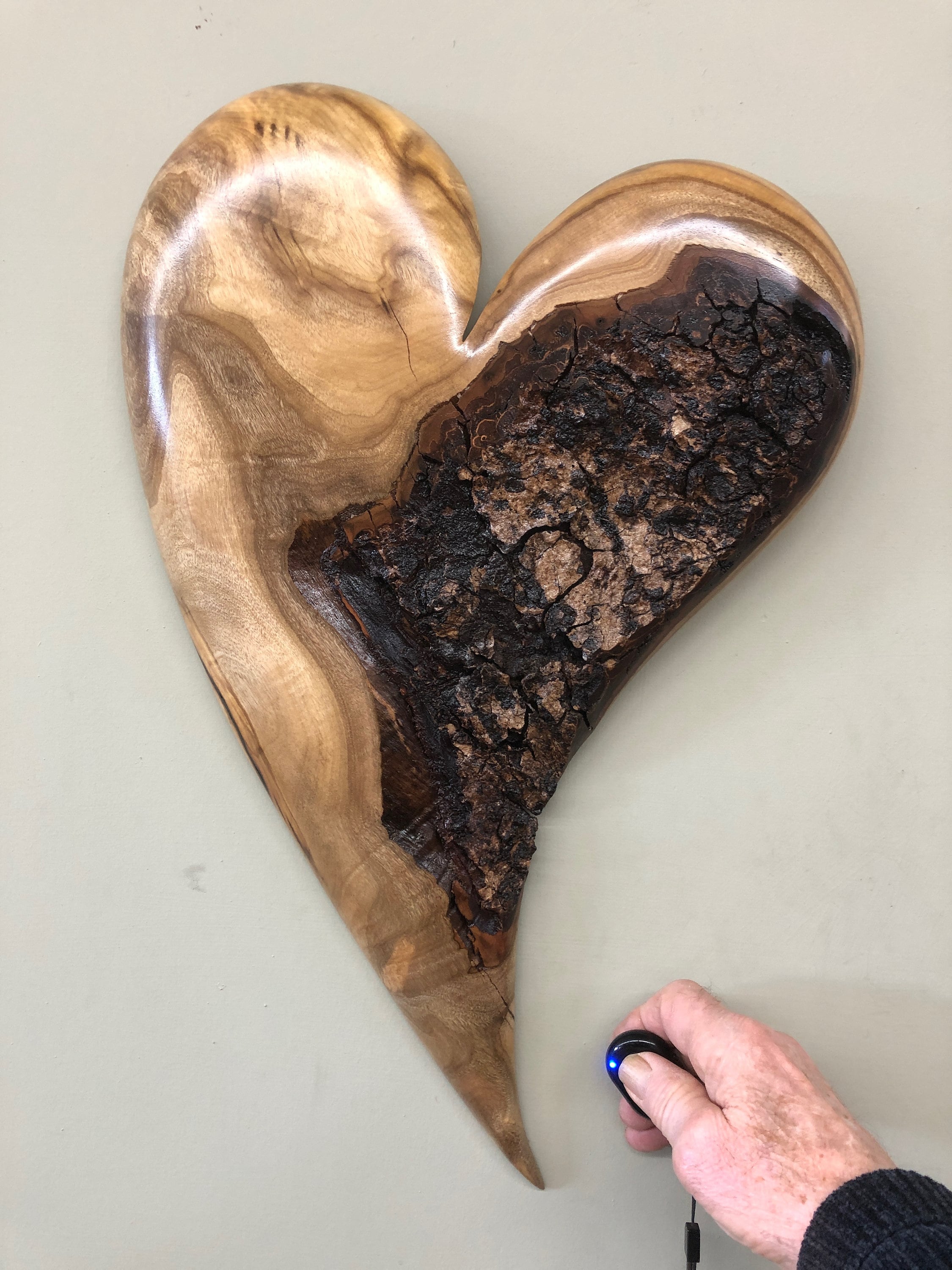 Heart Myrtlewood wooden wood wall hearts Wedding Anniversary gift present idea