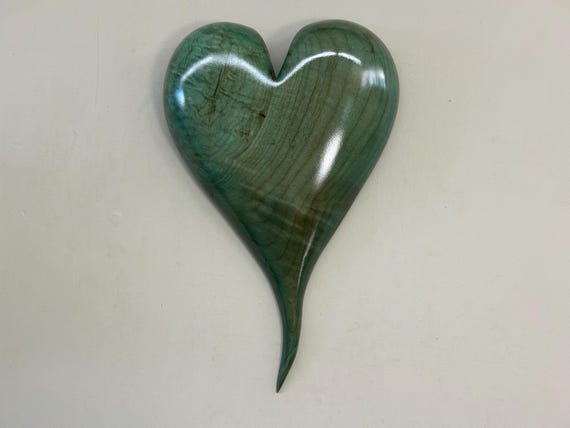Wood heart art wall hanging 5th Anniversary gift present