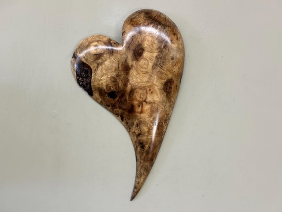 Myrtle wood wall handmade wall heart gift