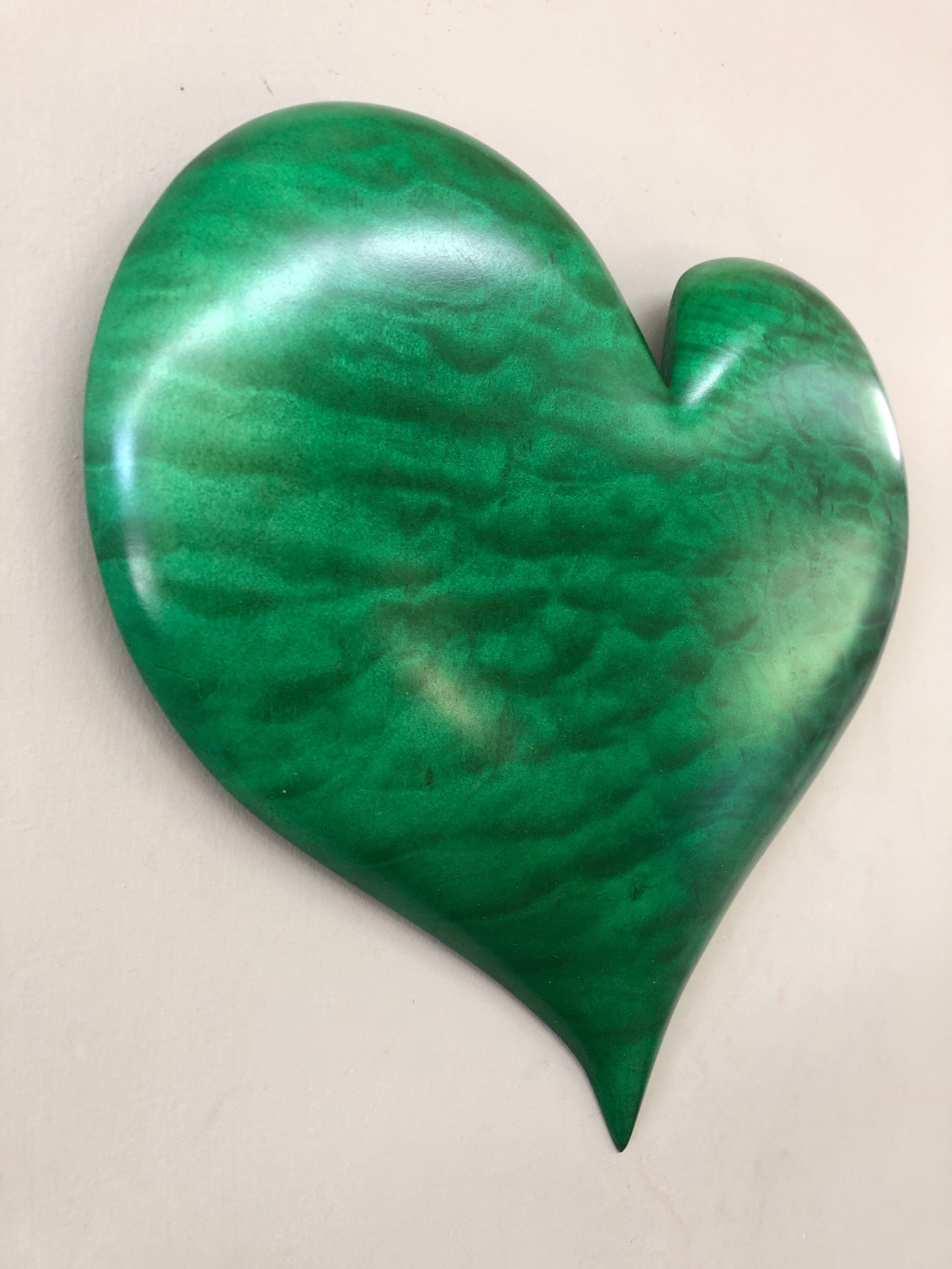 Wooden Heart art wood carving wall home decor Wedding gift present