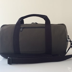 Canvas Duffle bag, Vegan Duffle Bag, Olive Green Bag