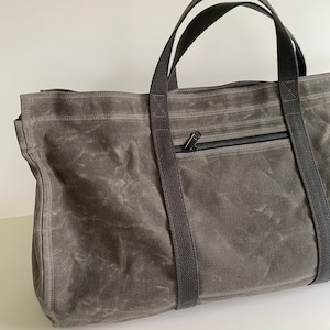 Extra Large Waxed Canvas Tote Bag