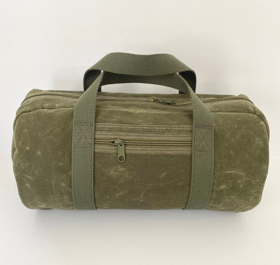 Waxed Canvas Duffel Bag Cross body Duffel Vegan Duffle Small Duffel Water resistant Duffel Unisex Duffel Etsy Canada