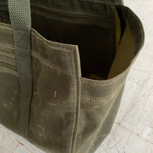 Waxed Canvas Tote Bag image 5