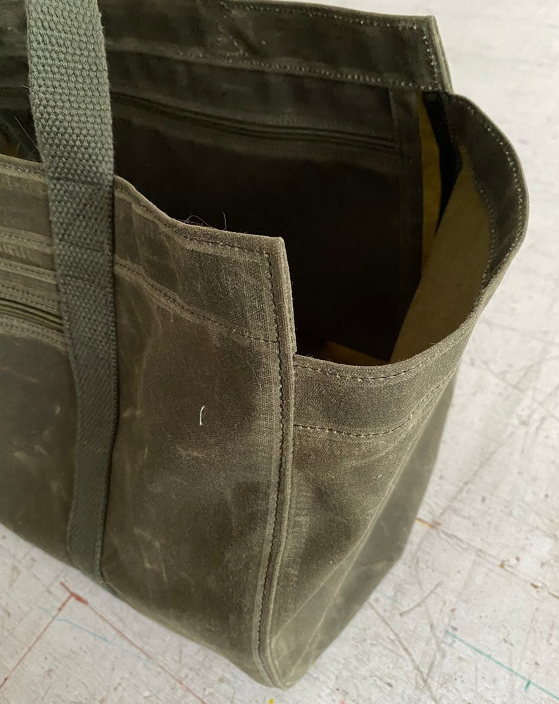 Waxed Canvas Tote Bag image 5