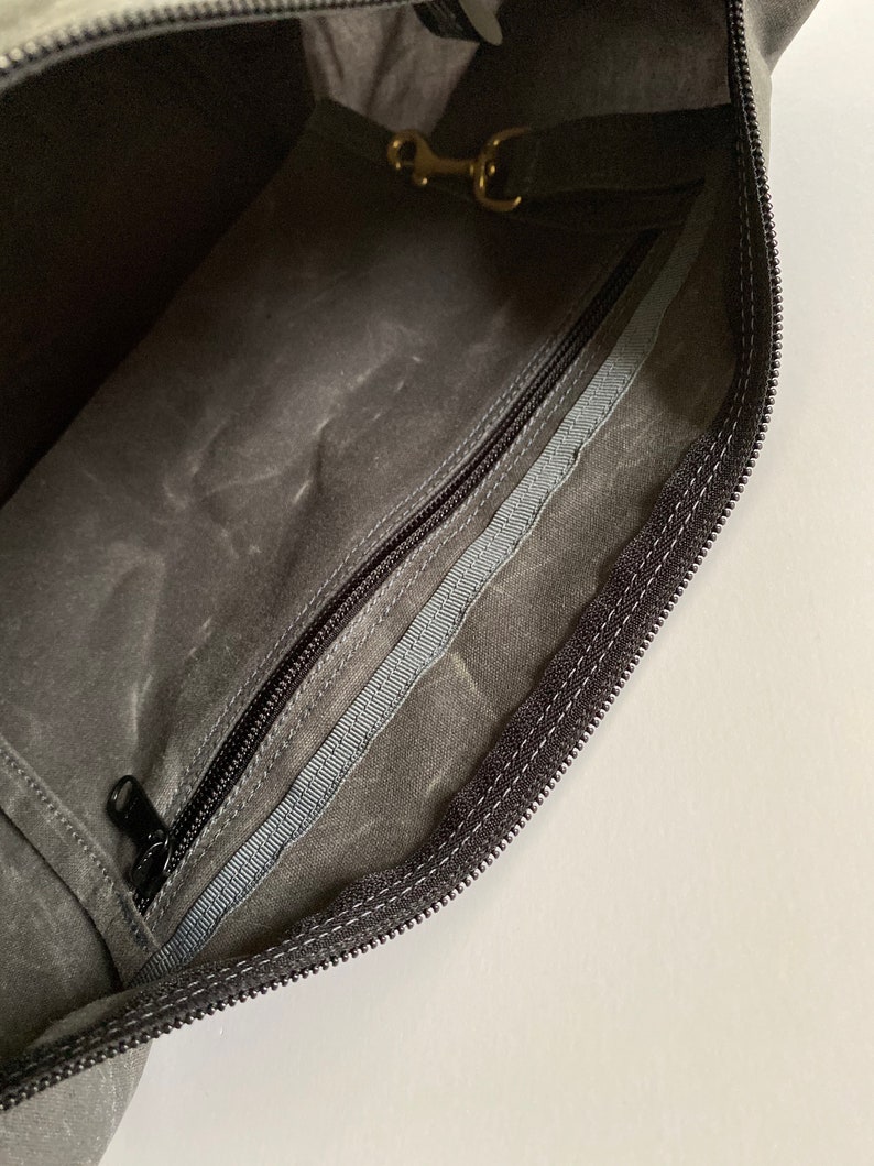 Waxed Canvas Crossbody Bag image 5