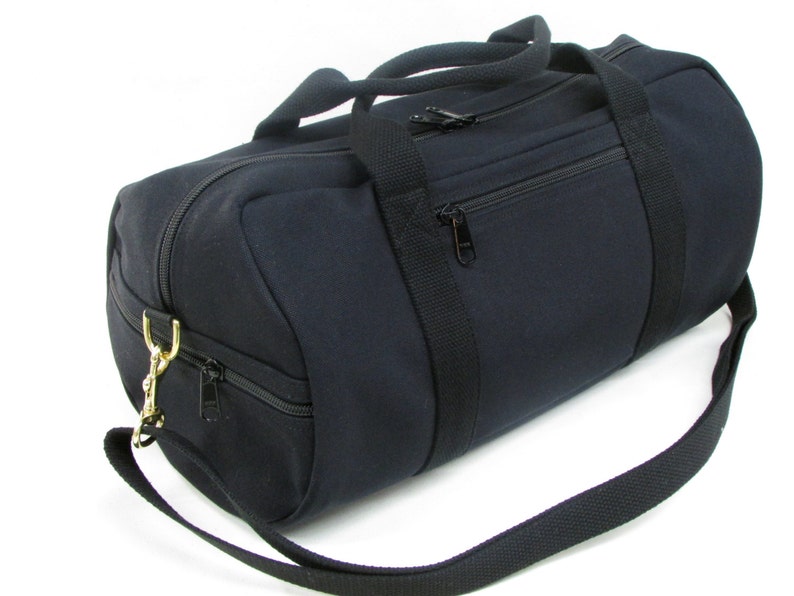 Canvas Duffle Bag, Vegan Travel Bag, Small Travel Bag, X Body Duffle image 1
