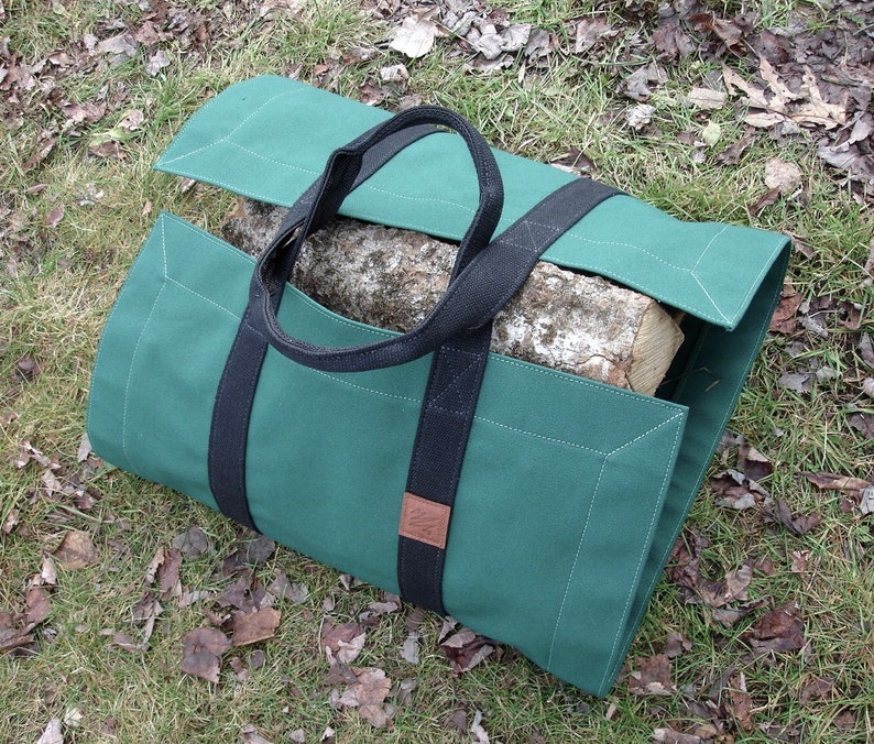 Canvas Carrier Canvas Firewood Tote Firewood Carrier Gift for Men Firewood Firewood Tote Wood Carrier Wood Tote Firewood Bag