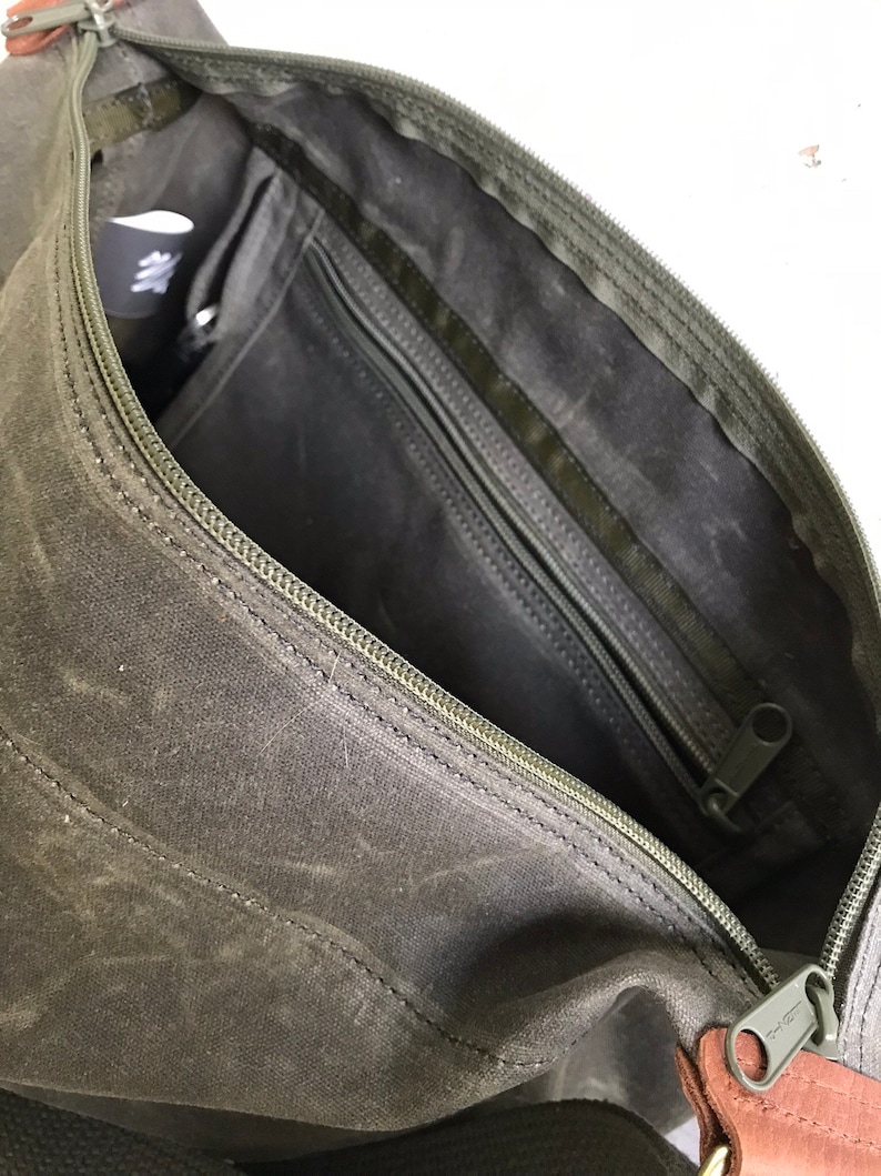 Waxed Canvas Crossbody Bag image 7