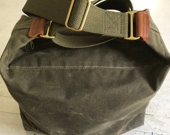 Waxed Canvas Crossbody Bag