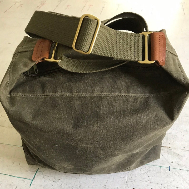 Waxed Canvas Crossbody Bag Etsy