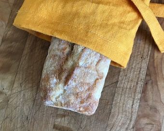 Linen Bread Bag, Bread Bag, Kitchen gift, Baker gift