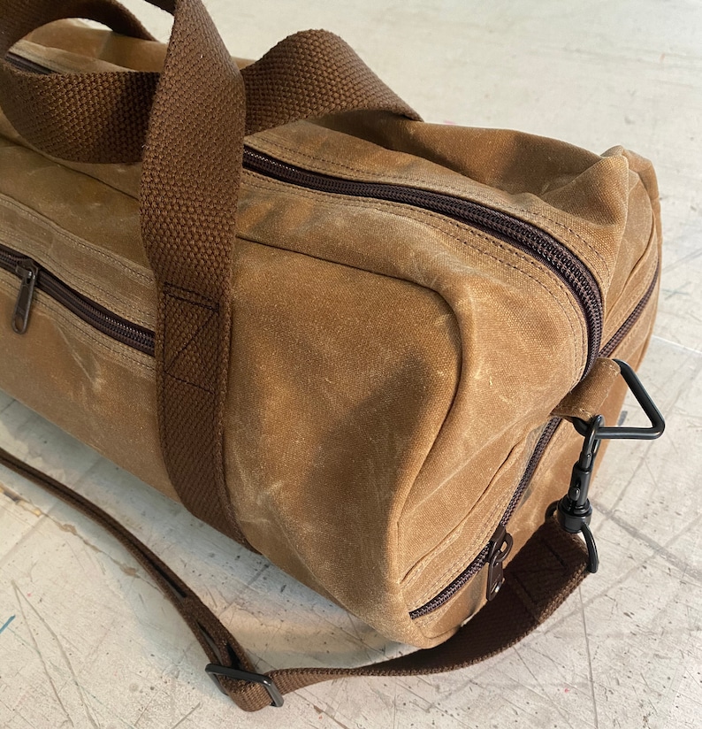 Waxed Canvas Duffel Bag Crossbody Duffel Vegan Duffle Etsy Australia