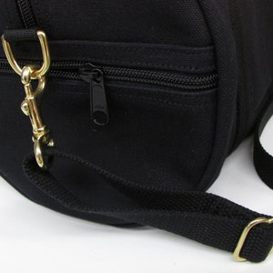 Canvas Duffle Bag, Vegan Travel Bag, Small Travel Bag, X Body Duffle image 2