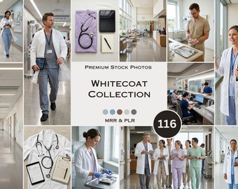Whitecoat Stock Photos Doctors Nurse Hospital Ambulance Medicinal Aesthetic Photos Faceless Marketing Plr Mrr Reel Cover