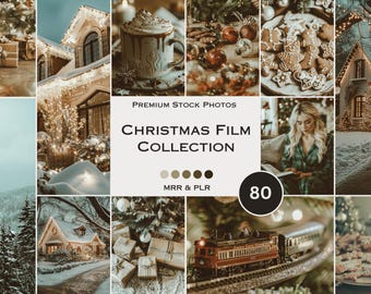 Christmas Film Stock Photos Nostalgic Memories Winter Childhood Aesthetic Photos Faceless Marketing Plr Mrr Reel Cover