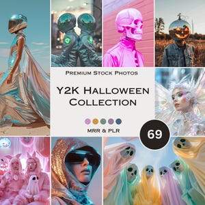 Y2K Halloween Stock Photos Halloween Costume Fun Holiday Aesthetic Photos Faceless Marketing Plr Mrr Reel Cover