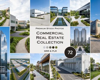 Commercial Real Estate Stock Photos Shopping Center Warehouse Garage Realtor Office Mall Photos Faceless Marketing PLR MRR Reel Cover