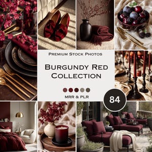 Burgundy Red Stock Photos Travel Modern Editorial Aesthetic Photos Faceless Marketing Plr Mrr Reel Cover