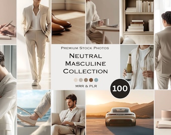 Neutral Masculine Aesthetic Stock Photos Men Fashion Style Aesthetic Photos Faceless Marketing Plr Mrr Reel Cover