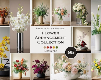 Flower Arrangements Stock Photos Plants Flower Shop Floral Florist Valentines Decor Aesthetic Photos Faceless Marketing Plr Mrr Reel Cover