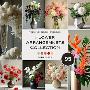 Flower Arrangements Stock Photos Plants Flower Shop Floral Florist Valentines Decor Aesthetic Photos Faceless Marketing Plr Mrr Reel Cover