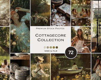Cottagecore Stock Photos Cottage Green Nature Aesthetic Photos Faceless Marketing Plr Mrr Reel Cover