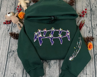 Howls Moving Castle Embroidered Sweatshirt, Magical Castle Embroidered Hoodie, Fantasy Anime Inspired, Ghibli Aesthetic Graphic Unisex Shirt