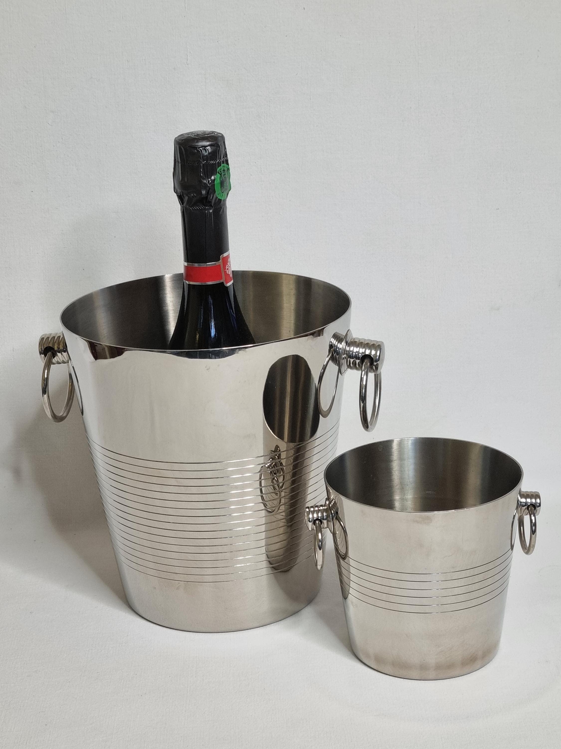 Seau à Glace Inox 18/10 LETANG REMY – Hauteur 25 Cm – Pour Champagne Et Vin