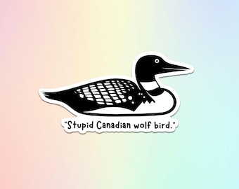 Stupid Canadian Wolf Bird Sticker, Hollander & Rosanov Sticker Heated Rivalry, Team Hollanov, LGBT Hockey, Kindle Sticker