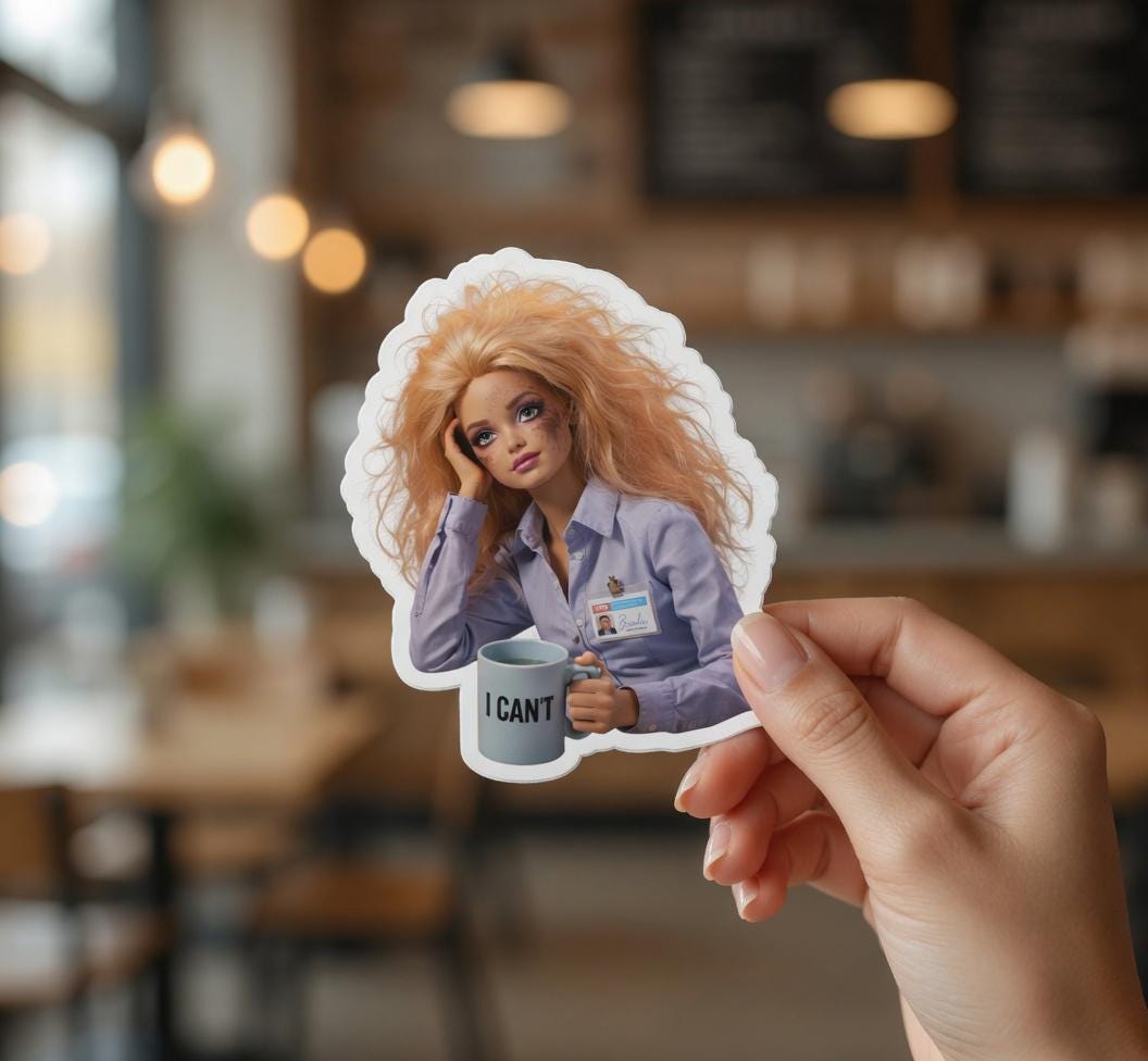 Disgusted Doll Meme Sticker, Funny Reaction Girl Sticker, Sassy ...