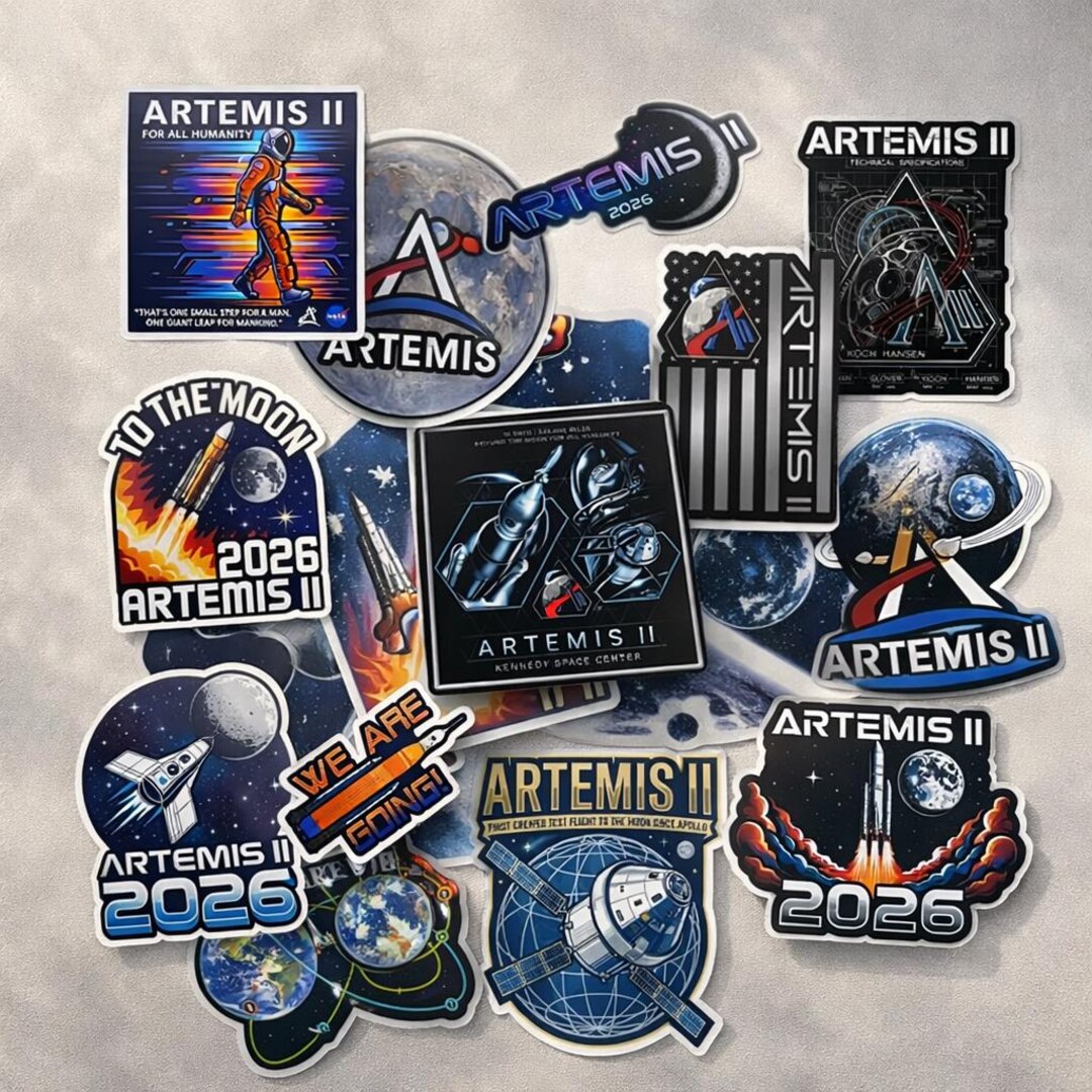 Mission Computer Sticker Artemis II Space Mission Stickers, NASA Kennedy Space Center Decals ...