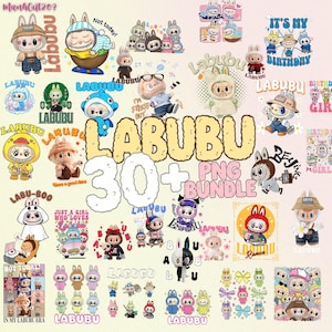 30+ Labubu Designs PNG, Mega Bundle, Kawaii Labubu Png, Cartoon PNG Files, Instant Download Labubu Character Bundle