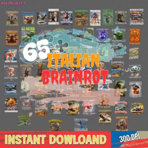 65+ Italian Brainrot Homage Png Bundle, Italian Brainrot Shirt Design, Bombardino Crocodilo Png, Tralalero Tralala, Tung Tung Tung Sahur Png