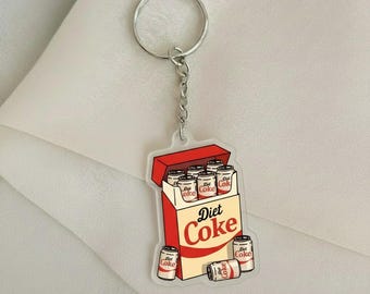 Diet Coke Girly Keychain, Girly Backpack Keychains,Purse Accessory,Diet Coke Fridge Cig Keychain, Pass Me A Fridge Cig Keyring