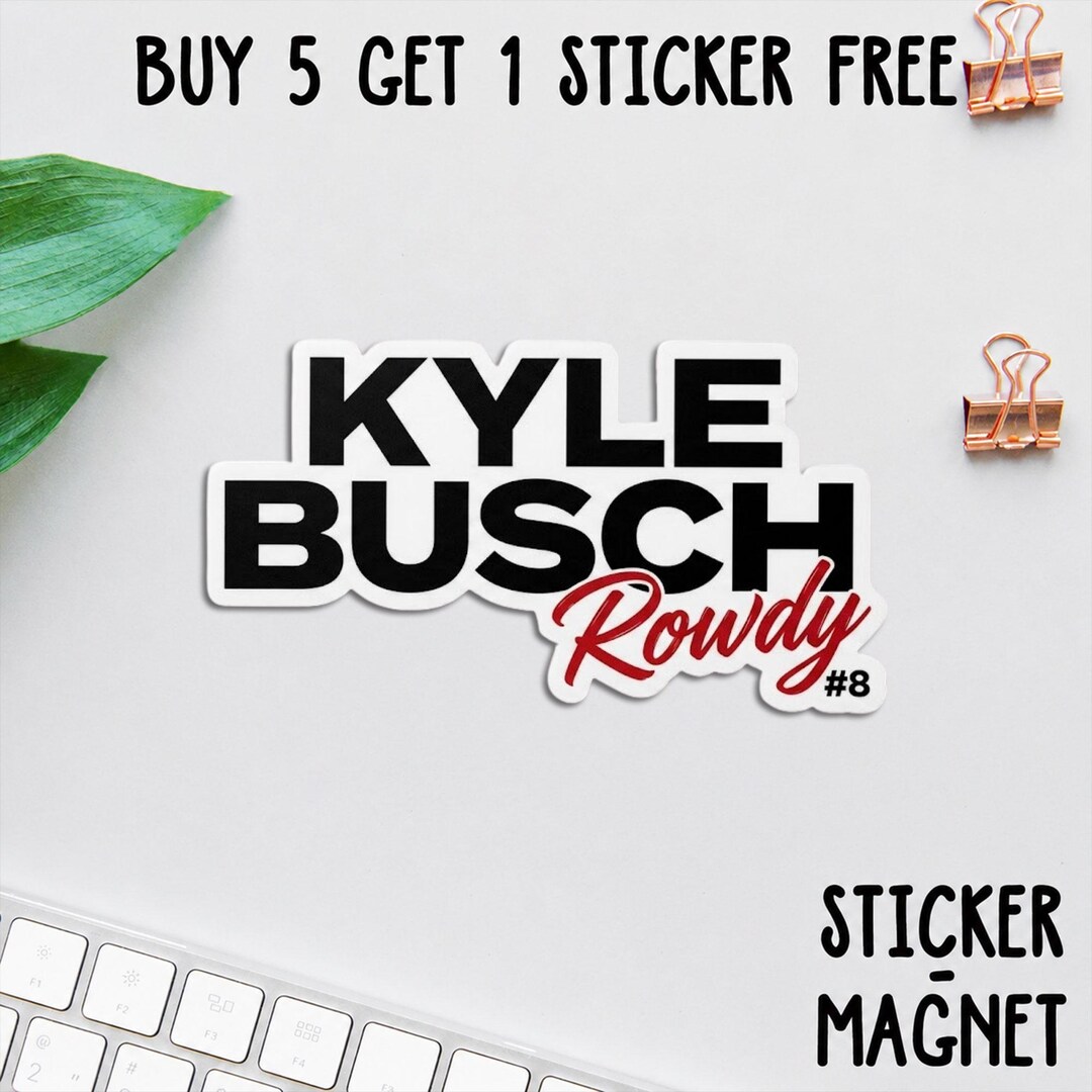 Rowdy Window Sticker Kyle Busch Rowdy 8 Sticker, Rowdy Forever Memorial Decal, Vintage ...