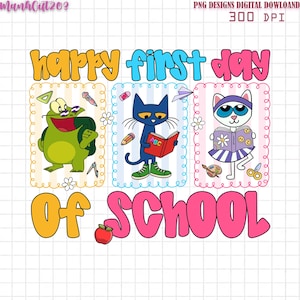 Pete el Gato Feliz Primer Día de Clases (Png), Gato Genial (Png), El Gato Genial Regreso a Clases (Png), Libro Infantil de Regalo, Maestra de Jardín de Infantes (Png)
