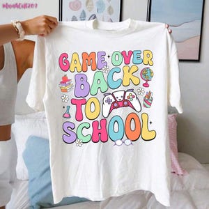Game over back to school png sublimation design download, school png, school life png, School vibes png, sublimate designs download