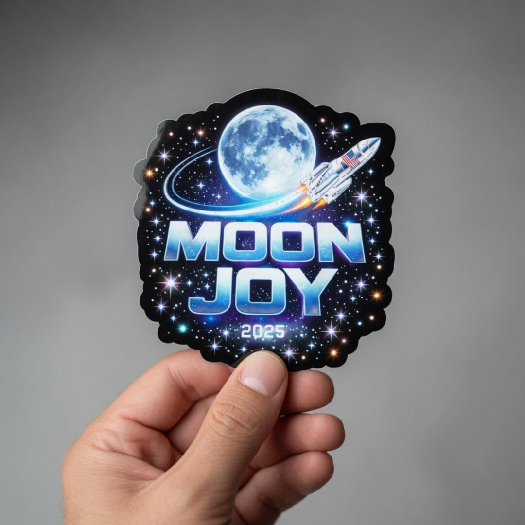 100 Pcs Moon Joy Pach Stickers, Artemis II Moon Mission Decal, NASA ...