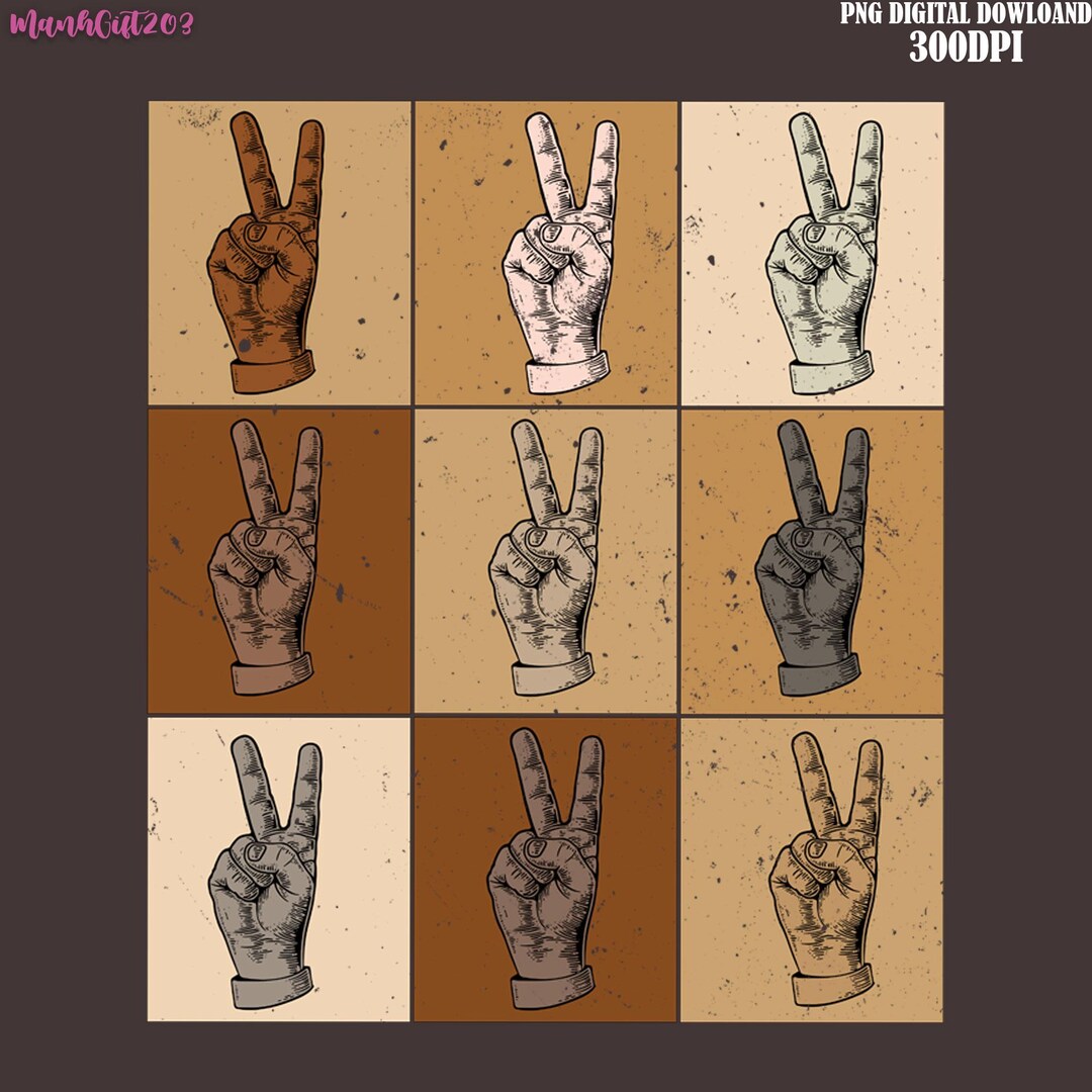 Peace Sign Black History Month Png, Sign Language Png, Black History ...