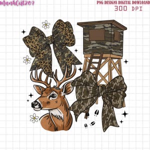 Hunting Season Png, Deer Hunting Shirt, Girls Camo Bow Png, Hunting Season, Duck Hunting Camo Coquette Bow Png, Hunting Sublimation