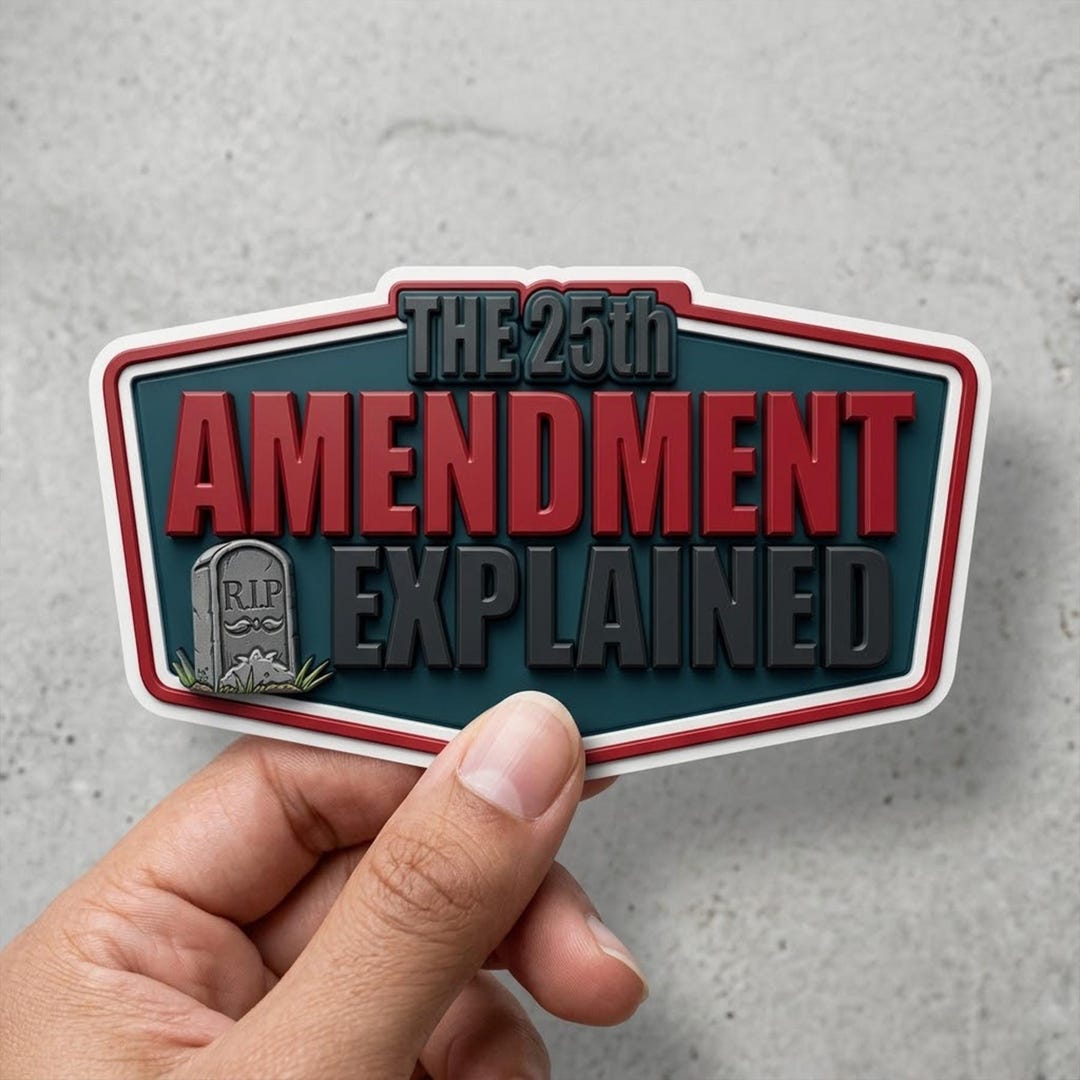 100pcs Trump “the 25th Amendment Explained” Stickers Pach, Political ...
