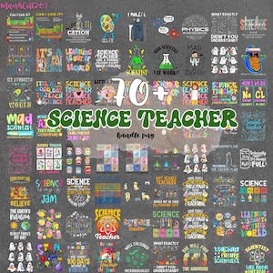 Más de 70 paquetes de profesores de ciencias (en formato PNG), profesores de ciencias (en formato PNG), amantes de la ciencia (en formato PNG), estudiantes de ciencias, química imprimible, ambiente escolar, descarga digital