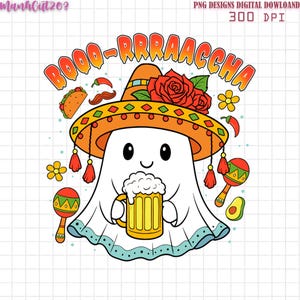Boo Rracha Halloween Ghost Png, Borracha Ghost Png, Latino Halloween Png, Mexican Halloween Png, Spanish Halloween Png, Drunk Ghost Png