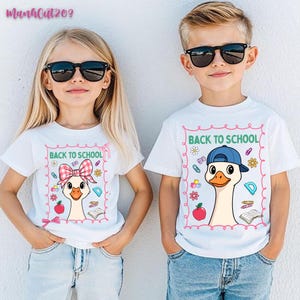 2+ Kids Goose Back to school Png, Coquette Silly Goose Kids, Funny Goose for Kids Png, Back To School Girl, Boy School Goose Png