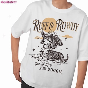 Get a Long Little Doggie Png, Dachshund Cowboy Png, Funny Dog Png, Trendy Png, Vintage Png, Gift for Her