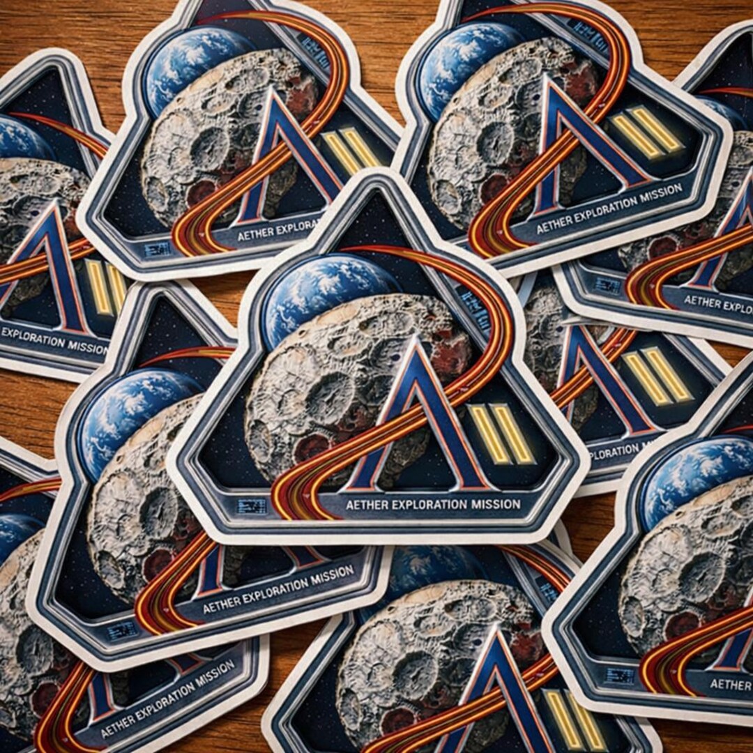 Artemis II Keychains, NASA Retro Pach Stickers, Space Logo, Gift for ...